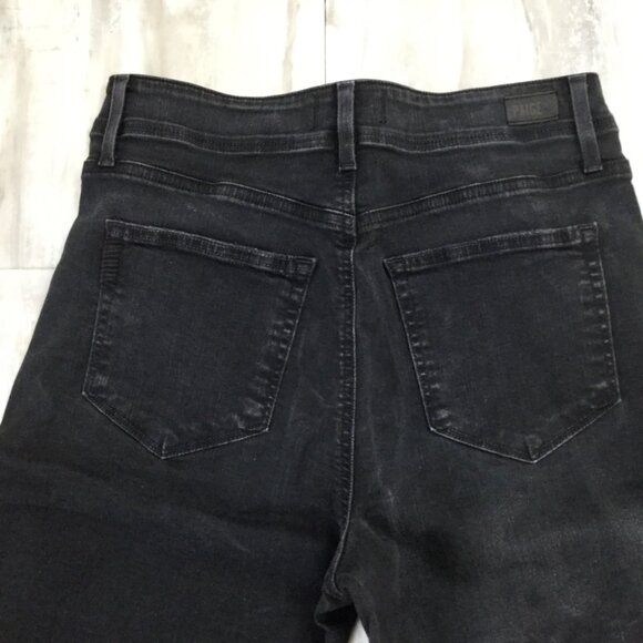 Paige Anessa High-Rise Wide-Leg Cropped Black Jean 30 - Picture 7 of 10